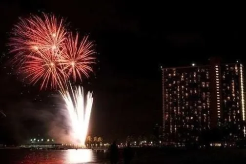 fireworks in the sky